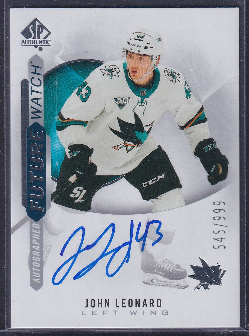 JOHN LEONARD - 2020 SP Authentic Future Watch Auto #200, /999