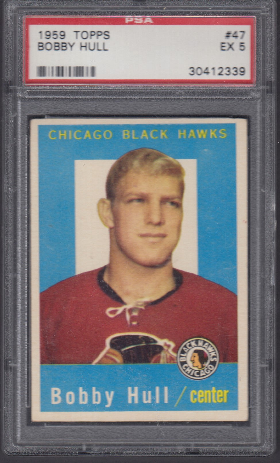 BOBBY HULL, 1959 Topps #47, PSA 5