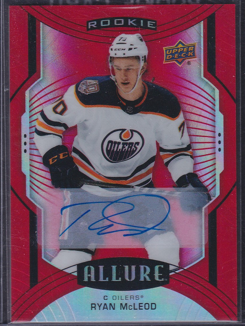 RYAN MCLEOD - 2020 Upper Deck Allure Rookie RED RAINBOW AUTO #147