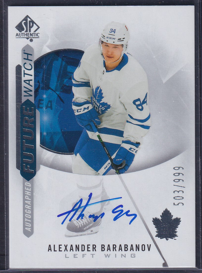 ALEXANDER BARABANOV - 2020 SP Authentic Future Watch Auto #204, /999