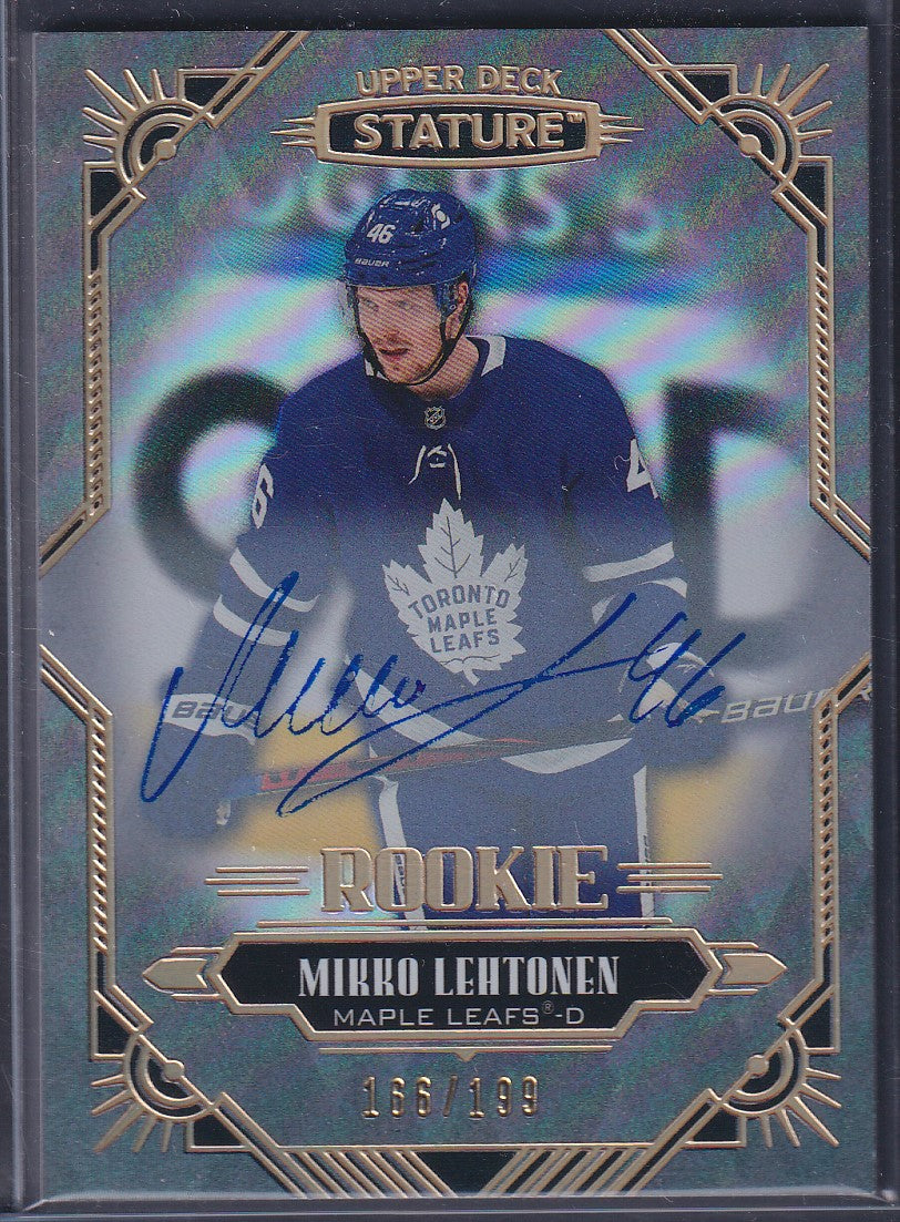 MIKKO LEHTONEN - 2020 Upper Deck Stature Rookie Auto #134, /199