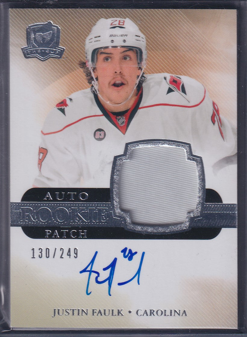 JUSTIN FAULK - 2011 Upper Deck The Cup Rookie Auto Patch #151, /249