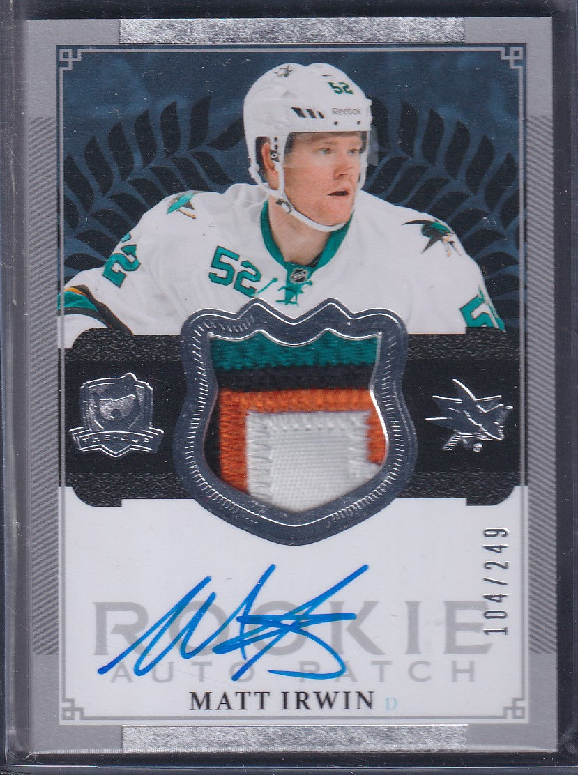 MATT IRWIN - 2013 Upper Deck The Cup Rookie Auto Patch #143, /249