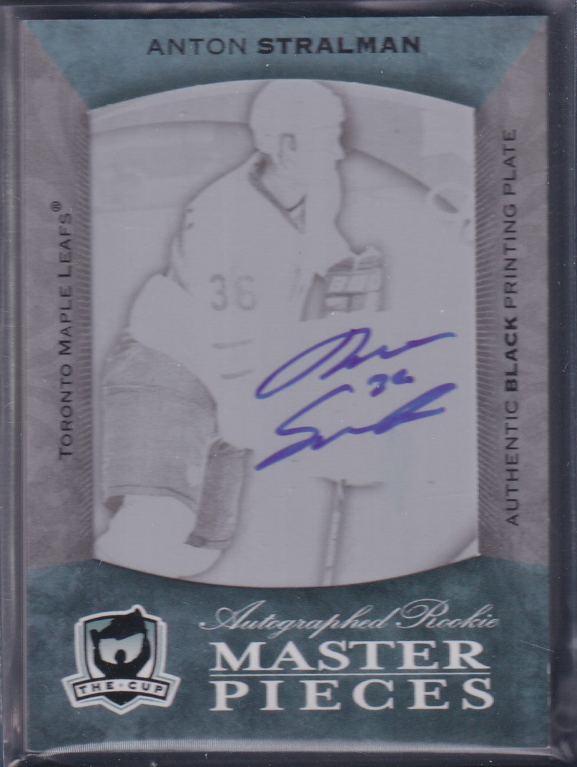 ANTON STRALMAN - 2007 Upper Deck The Cup Rookie Masterpieces PLATE AUTO #K-158