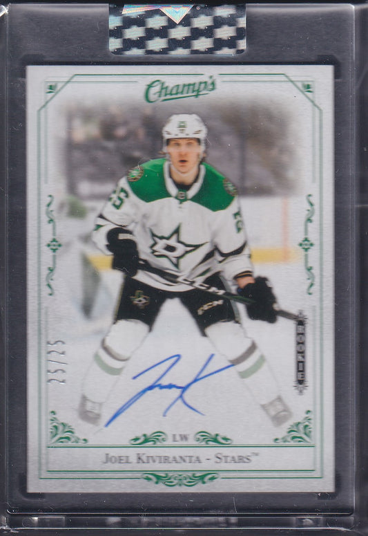 JOEL KIVIRANA - 2020 Upper Deck Clear Cut Champ's Auto Rookie #C-JK, /25 JERSEY!