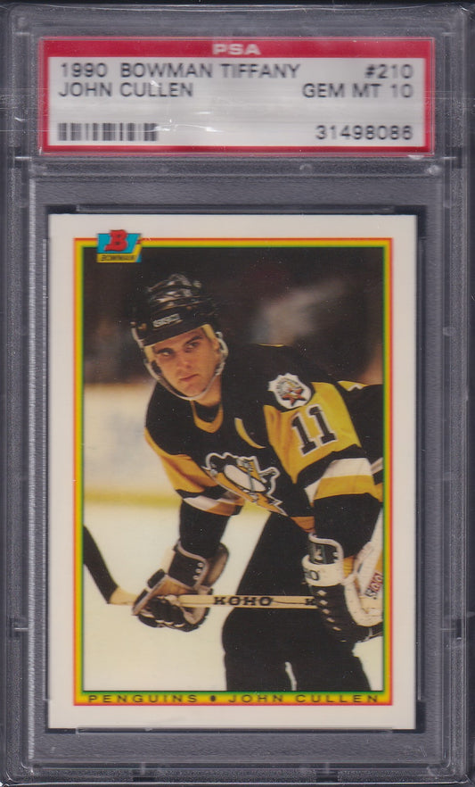 JOHN CULLEN, 1990 Bowman Tiffany #210, PSA 10
