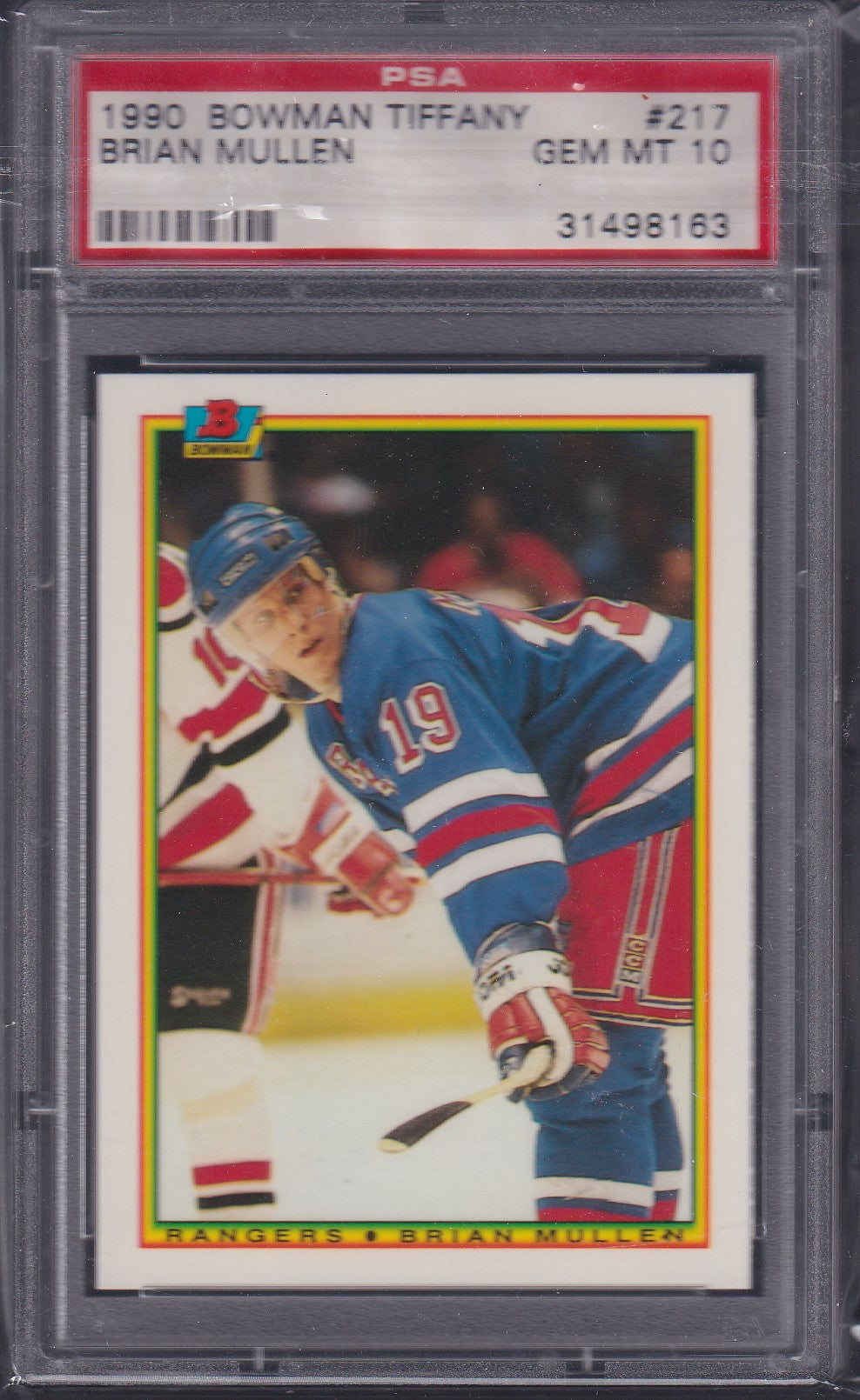 BRIAN MULLEN, 1990 Bowman Tiffany #217, PSA 10