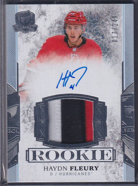 HAYDN FLEURY - 2017 Upper Deck The Cup Rookie Auto Patch #156, /249