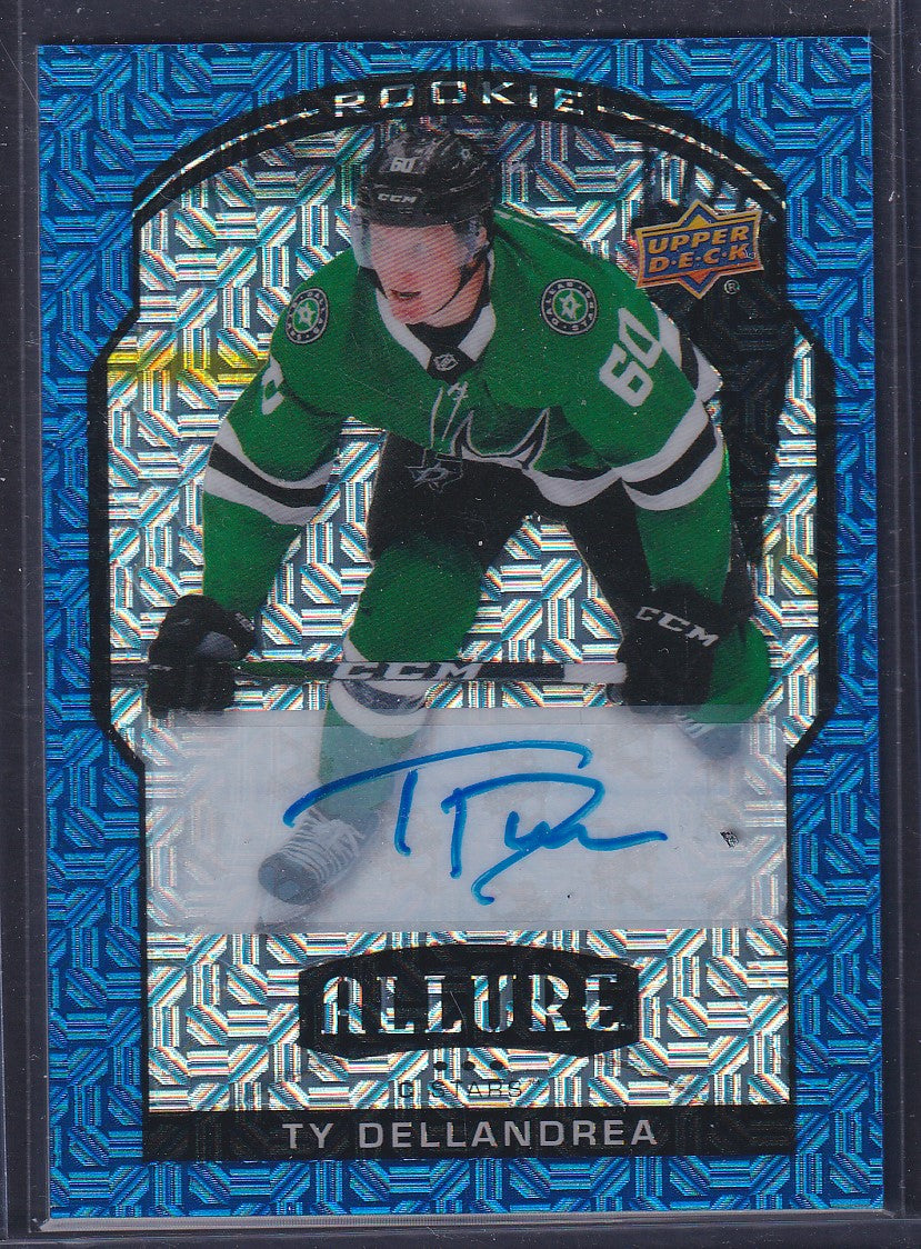 TY DELLANDREA - 2020 Upper Deck Allure Rookie BLUE LINE AUTO #80, /35