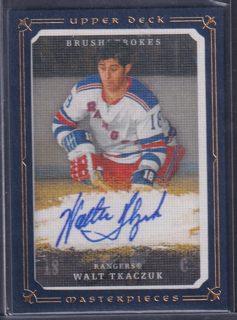 WALT TKACZUK - 2008 Upper Deck Masterpieces Brushstrokes Auto #MB-WT, /25