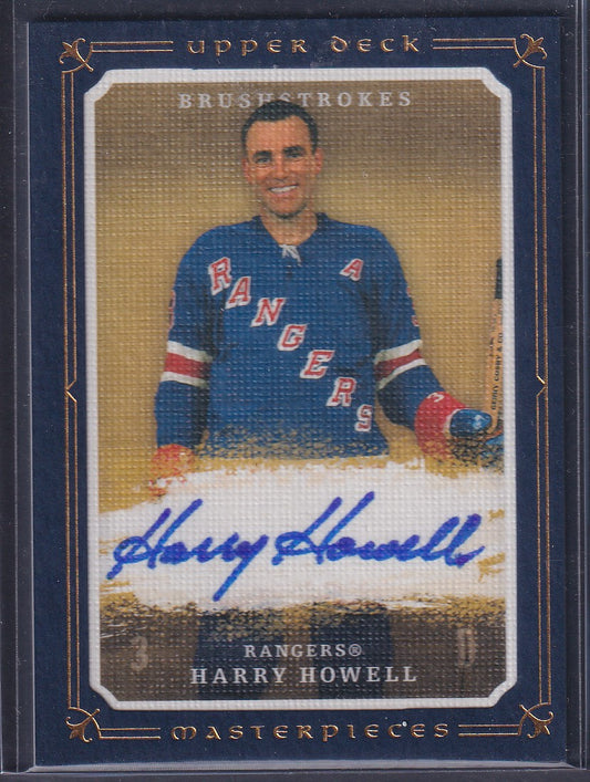 HARRY HOWELL - 2008 Upper Deck Masterpieces Brushstrokes Auto #MB-HH, /25