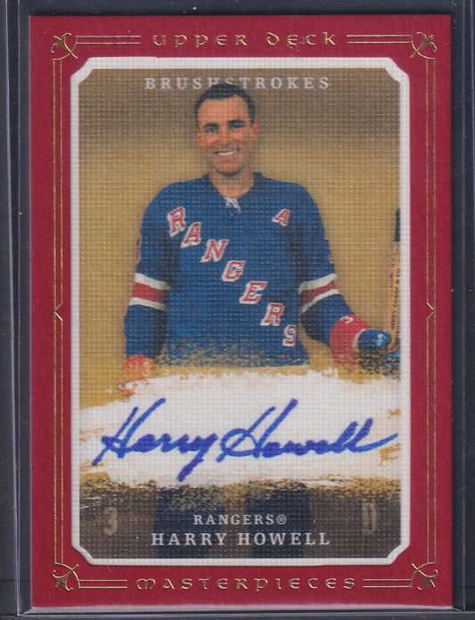 HARRY HOWELL - 2008 Upper Deck Masterpieces Brushstrokes Auto #MB-HH, /10