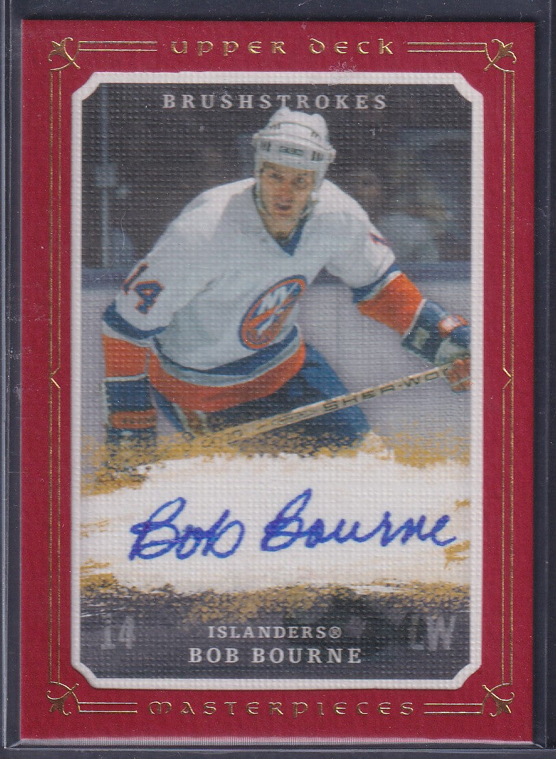 BOB BOURNE - 2008 Upper Deck Masterpieces Brushstrokes Auto #MB-BB, /10