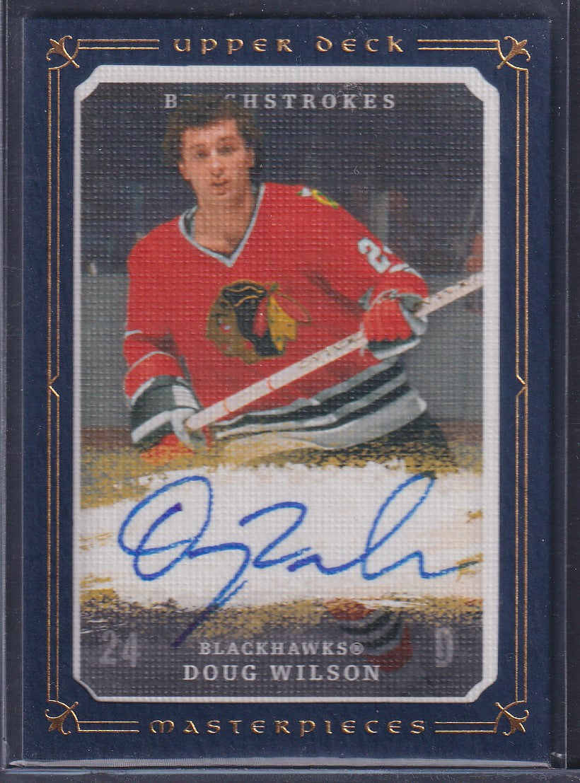 DOUG WILSON - 2008 Upper Deck Masterpieces Brushstrokes Auto #MB-DW, /25