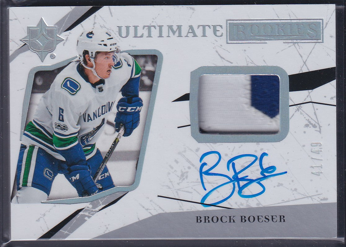 BROCK BOESER - 2017 Upper Deck Ultimate Rookies Auto Patch #93, /49