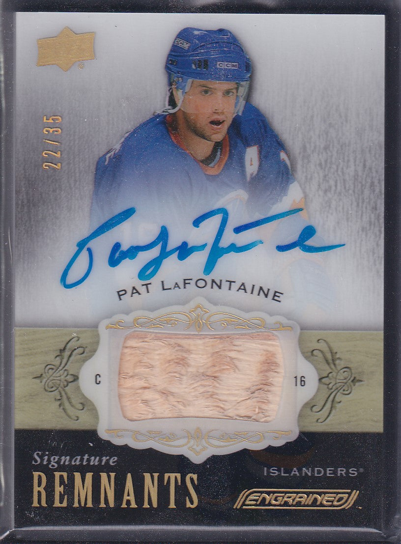 PAT LAFONTAINE - 2018 Upper Deck Engrained Signature Remnants #SR-PL, /35