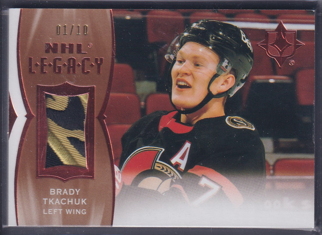 BRADY TKACHUK - 2020 Ultimate NHL Legacy Patch #L-BT, /10