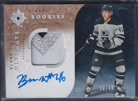 BLAKE LIZOTTE - 2019 Ultimate Rookies Auto Patch #RRPA-BL, /49