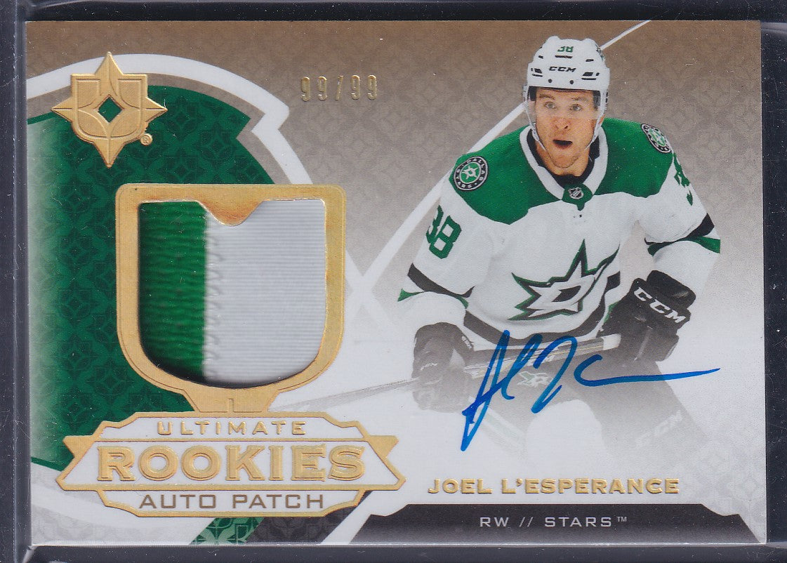 JOEL L'ESPERANCE - 2019 Ultimate Rookies Auto Patch #115, /99