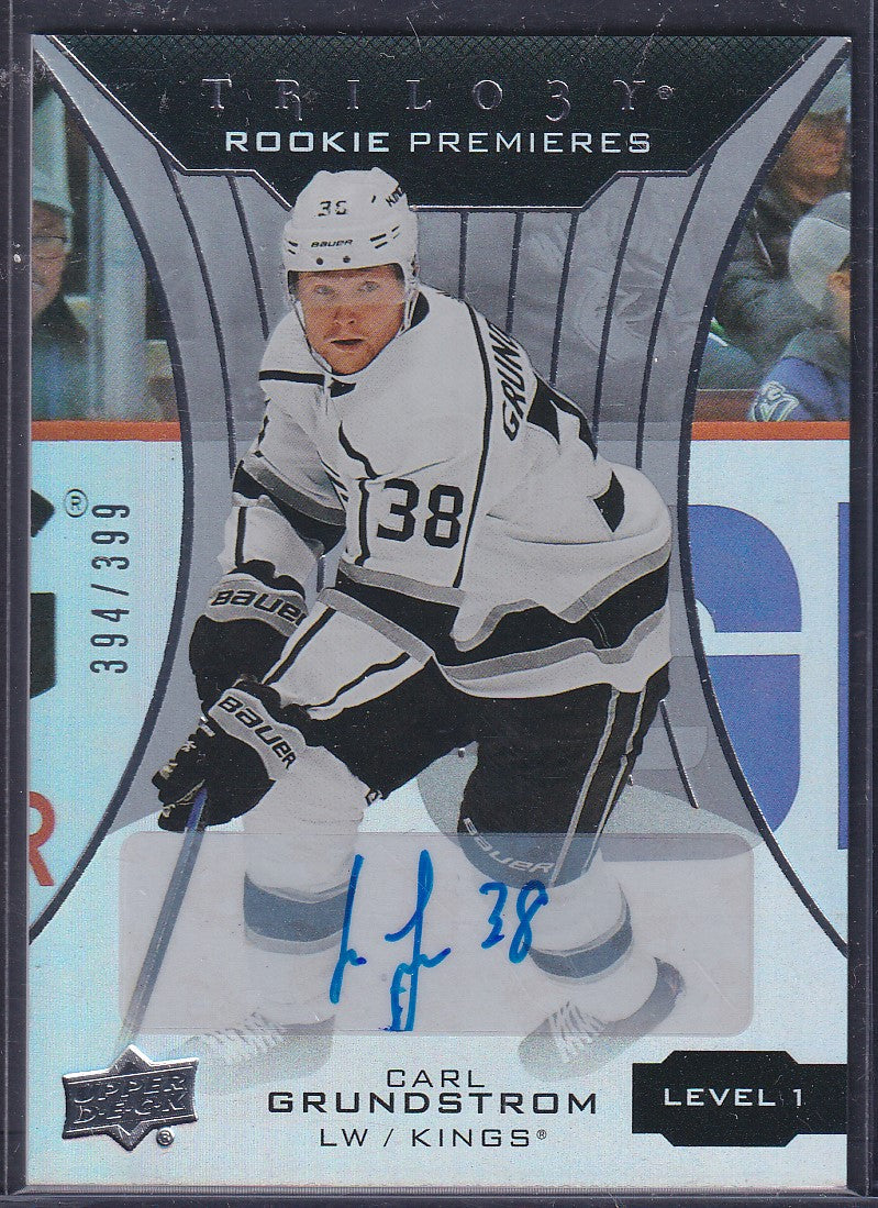 CARL GRUNDSTROM - 2019 Trilogy Rookie Premieres Auto #71, /399