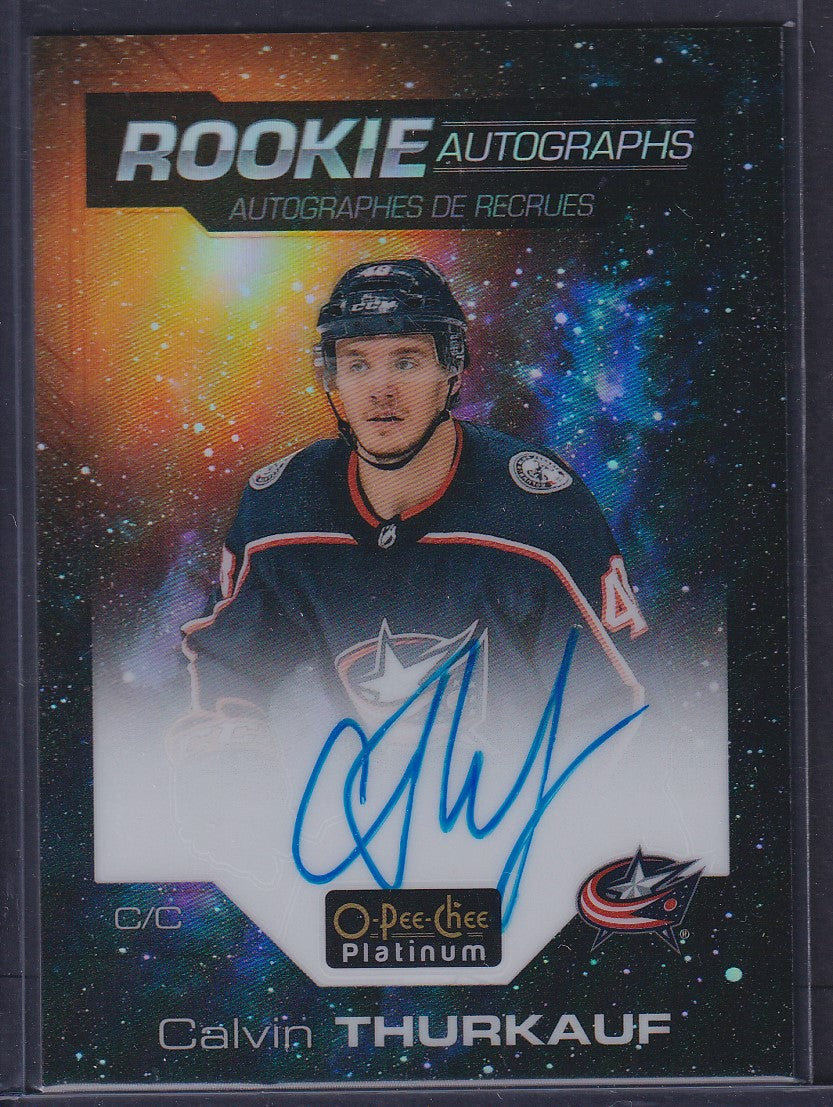 CALVIN THURKAUF - 2020 O-Pee-Chee Rookie Autographs COSMIC #R-CT, /75