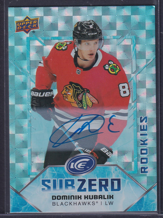 DOMINIK KUBALIK - 2019 Upper Deck Ice Subzero Rookies Auto #SZ-33