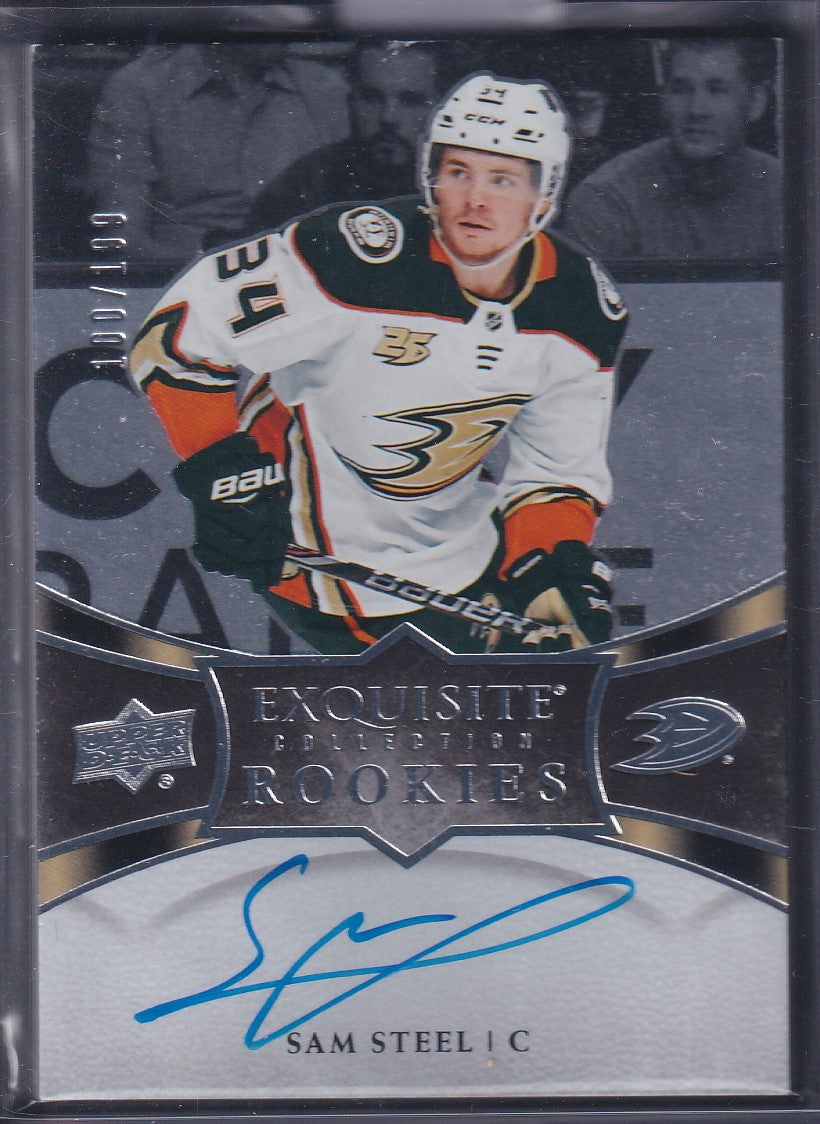 SAM STEEL - 2018 Upper Deck Exquisite Rookies Auto #R22, /199