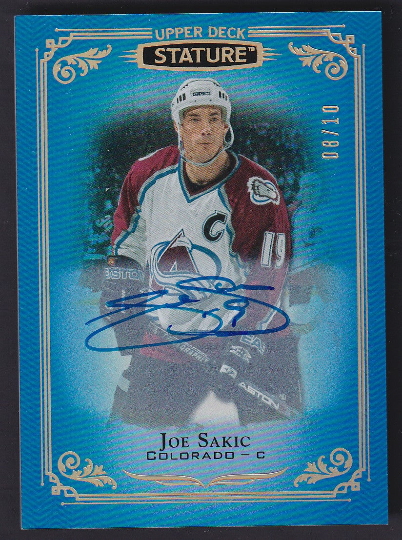JOE SAKIC - 2019 Upper Deck Stature Auto #88, /10