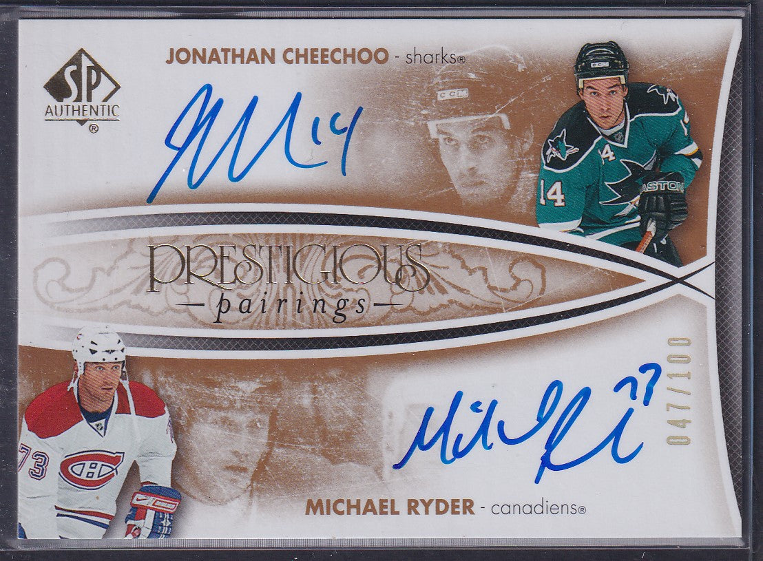 CHEECHOO / RYDER - 2007 SP Authentic Prestigious Pairings Auto #PP-CR, /100