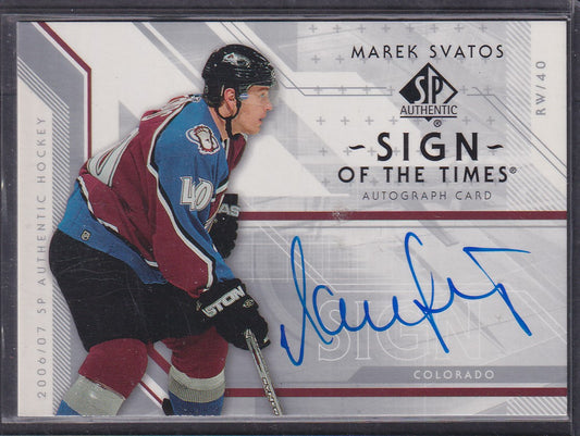 MAREK SVATOS - 2006 SP Authentic Sign of the Times Auto #ST-SV