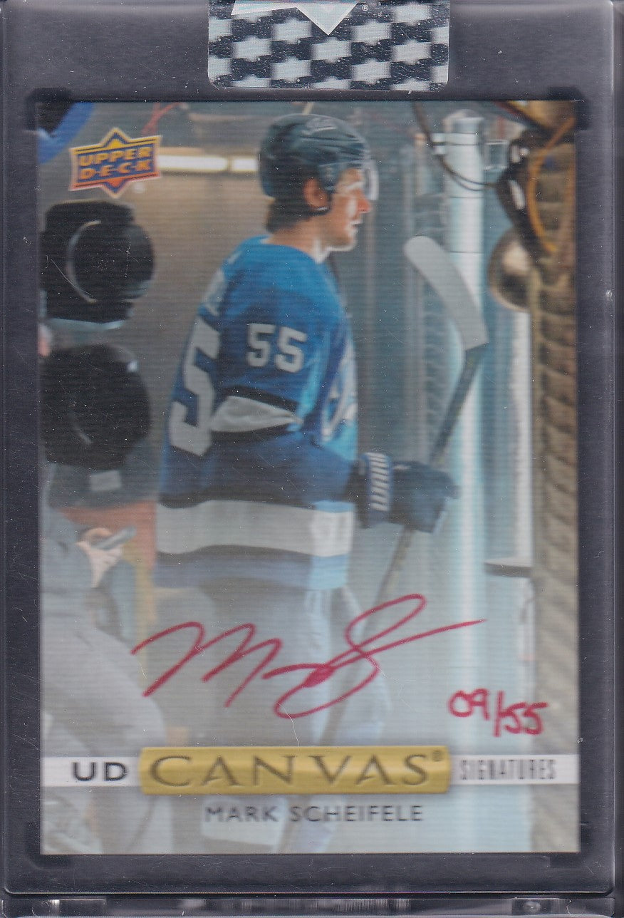 MARK SCHEIFELE - 2019 Upper Deck Clear Cut UD Canvas Auto #CS-MS, /55