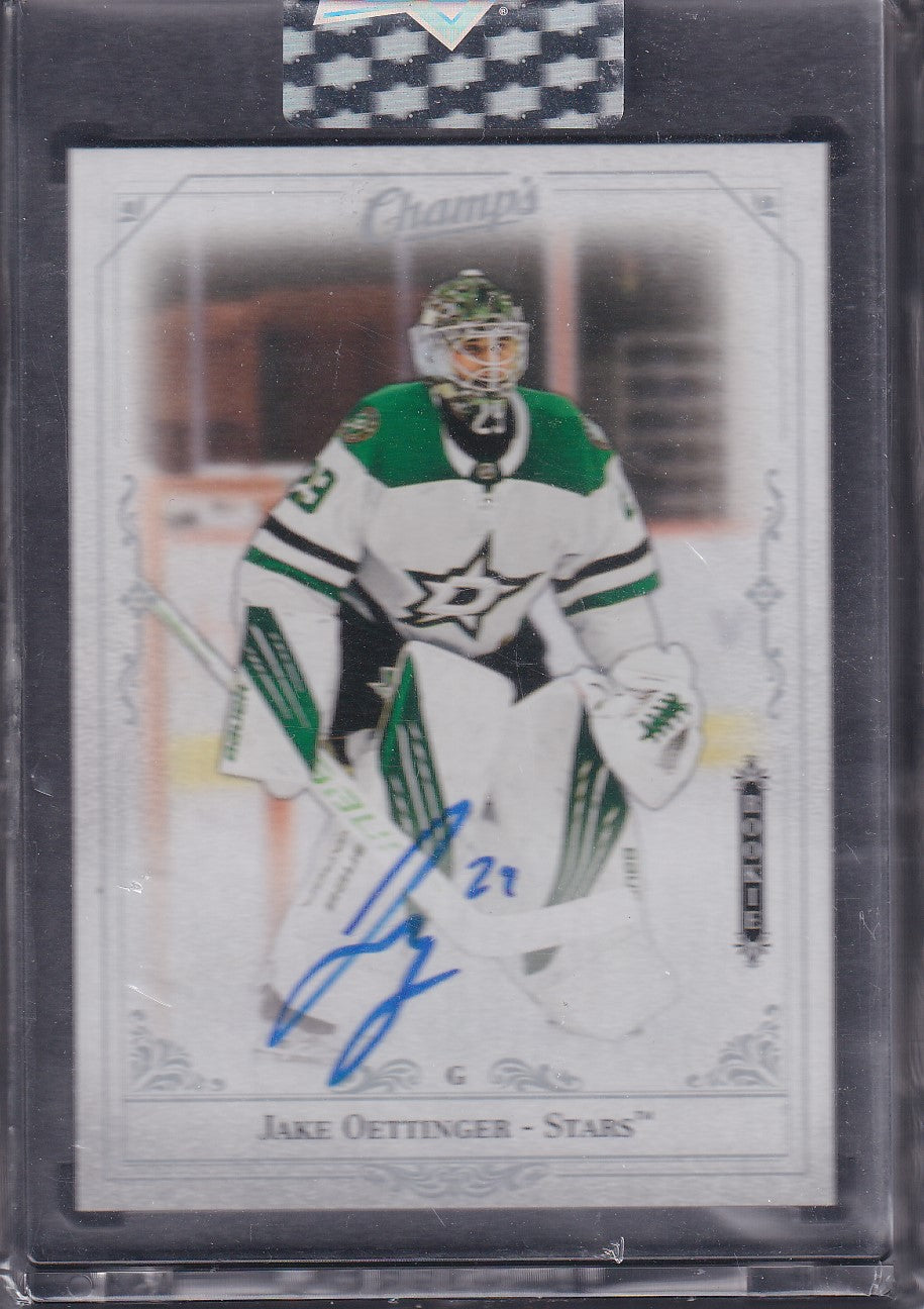 JAKE OETTINGER - 2020 Upper Deck Clear Cut Champs Auto Rookie #C-JO