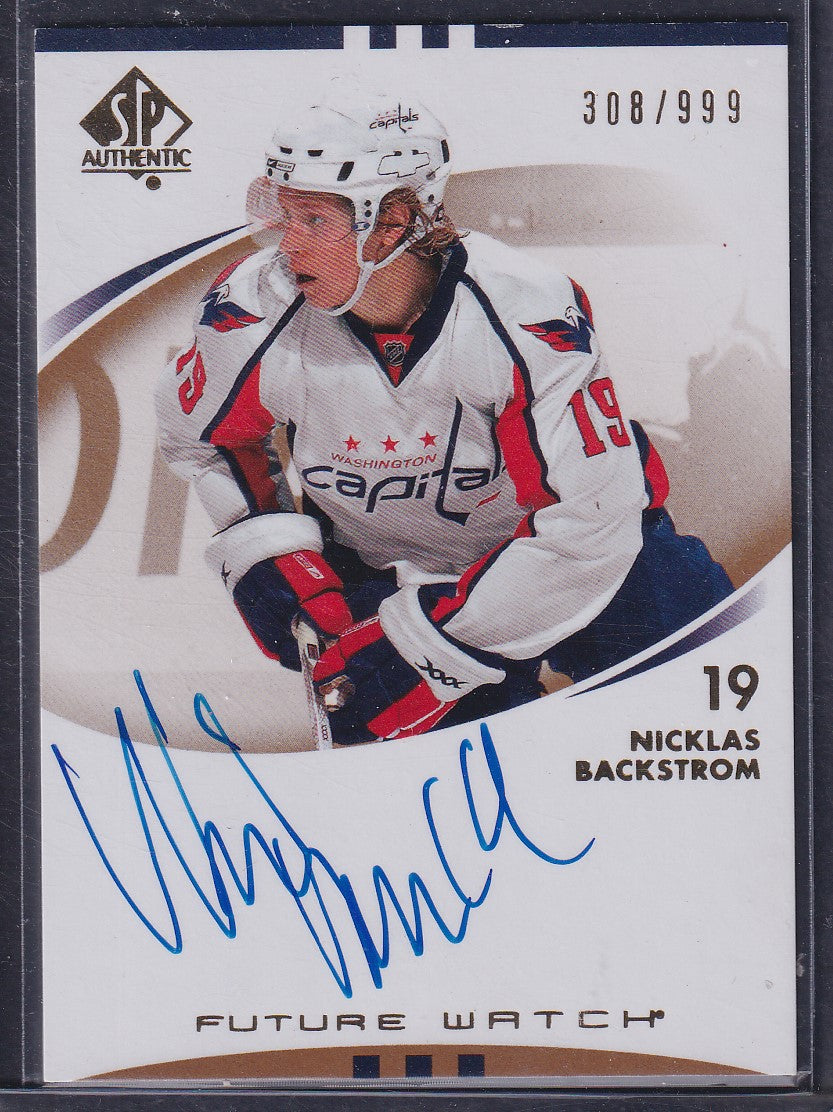 NICKLAS BACKSTROM - 2007 SP Authentic Future Watch Auto #250, /999