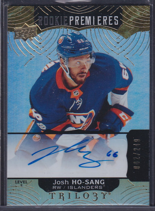 JOSH HO-SANG - 2017 Upper Deck Trilogy Rookie Premieres Auto #110, /249