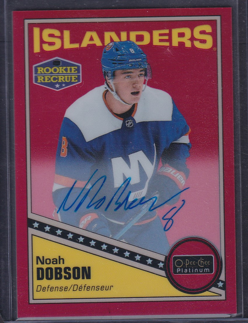 NOAH DOBSON - 2019 O-Pee-Chee Platinum Rookie RED RAINBOW AUTOS #R-66