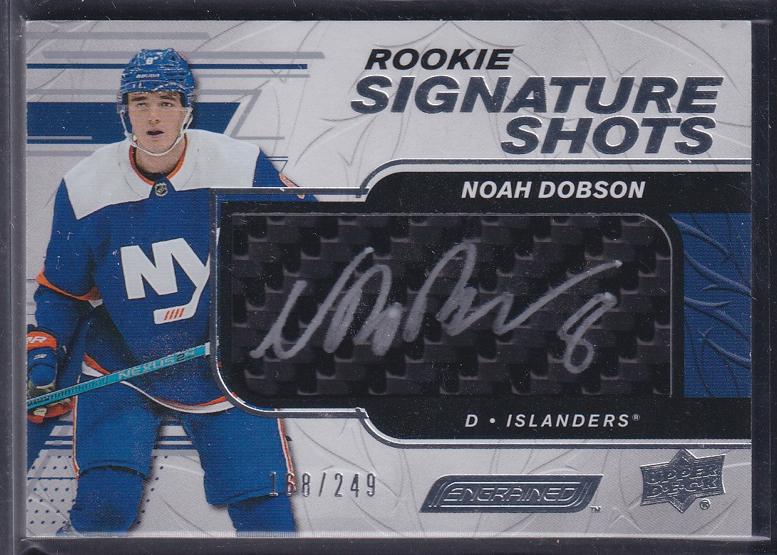 NOAH DOBSON - 2019 Upper Deck Engrained Rookie Signature Shots Auto #RSS-ND, /249