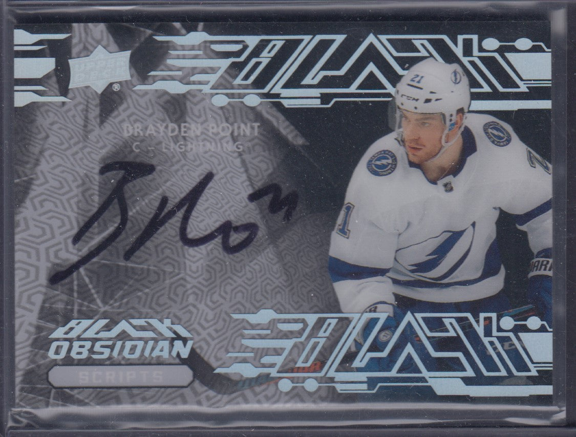 BRAYDEN POINT, 2019 Upper Deck Black Obsidian Scripts Auto #OS-BP
