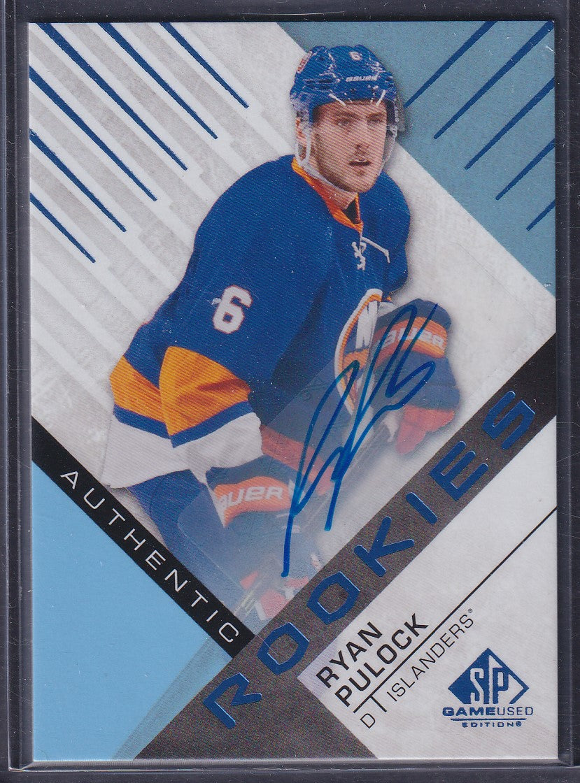 RYAN PULOCK - 2016 SP Game Used Authentic Rookies Auto #178