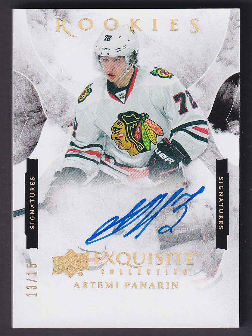 ARTEMI PANARIN - 2015 Upper Deck Exquisite Rookies Auto #ESRP-AP, /15