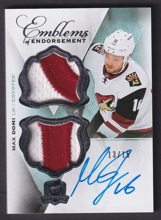 MAX DOMI - 2015 The Cup Emblems of Endorsement Auto Rookie Patch #EE-MD, /15