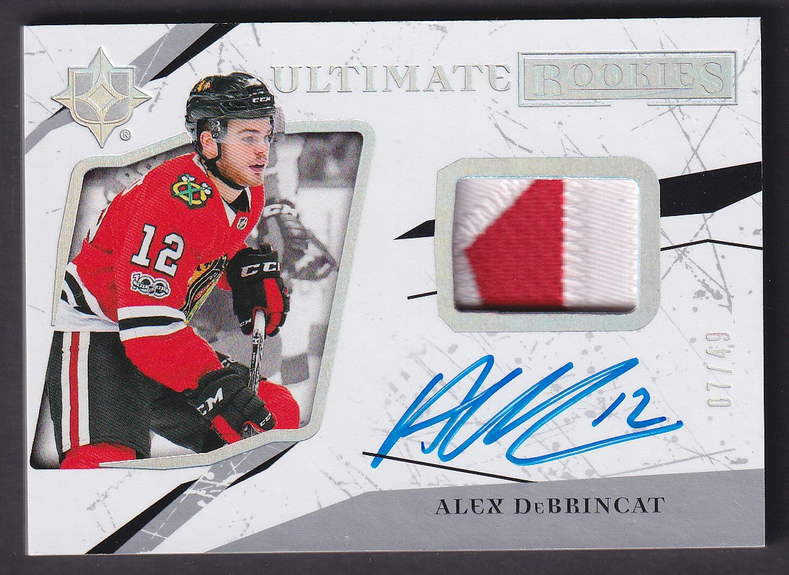 ALEX DEBRINCAT - 2017 Upper Deck Ultimate Rookies Auto Patch #91, /49