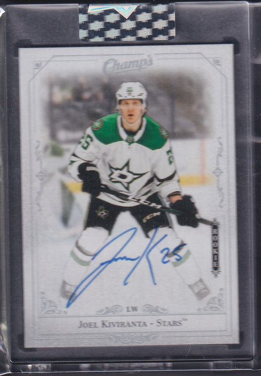 JOEL KIVIRANTA - 2020 Upper Deck Clear Cut Champs Rookie Auto #C-JK