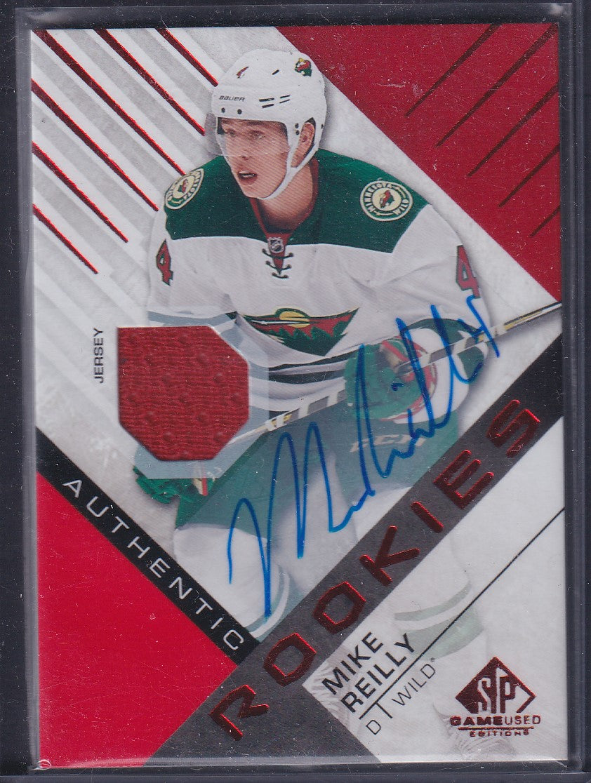 MIKE REILLY - 2016 SP Game Used Authentic Rookies Auto Patch #153