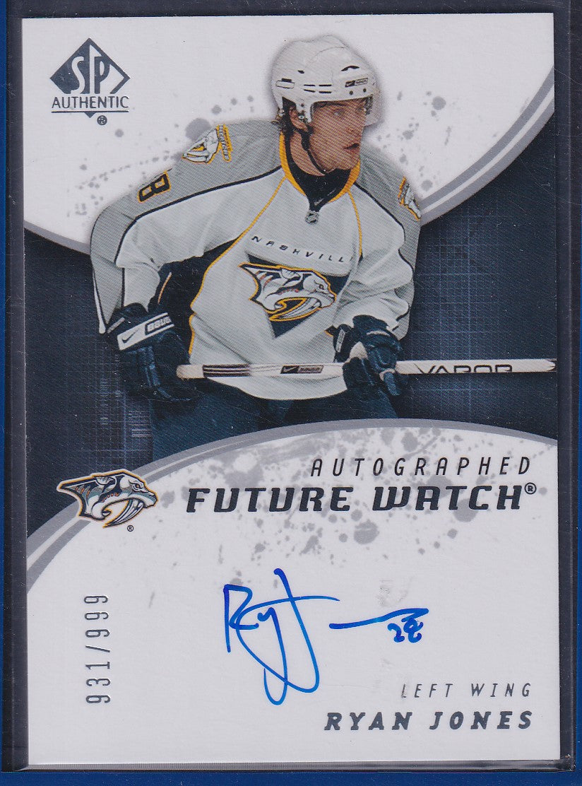 RYAN JONES - 2008 SP Authentic Future Watch Auto #194, /999