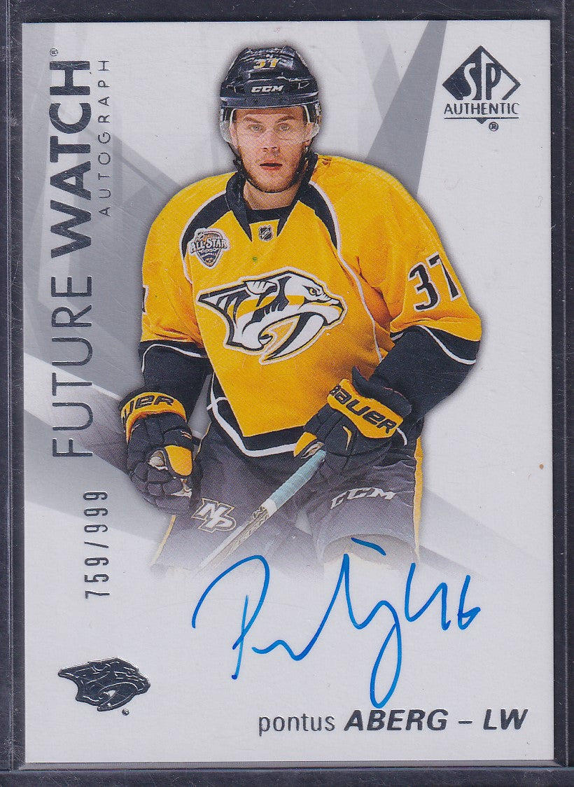 PONTUS ABERG - 2016 SP Authentic Future Watch Auto #128, /999