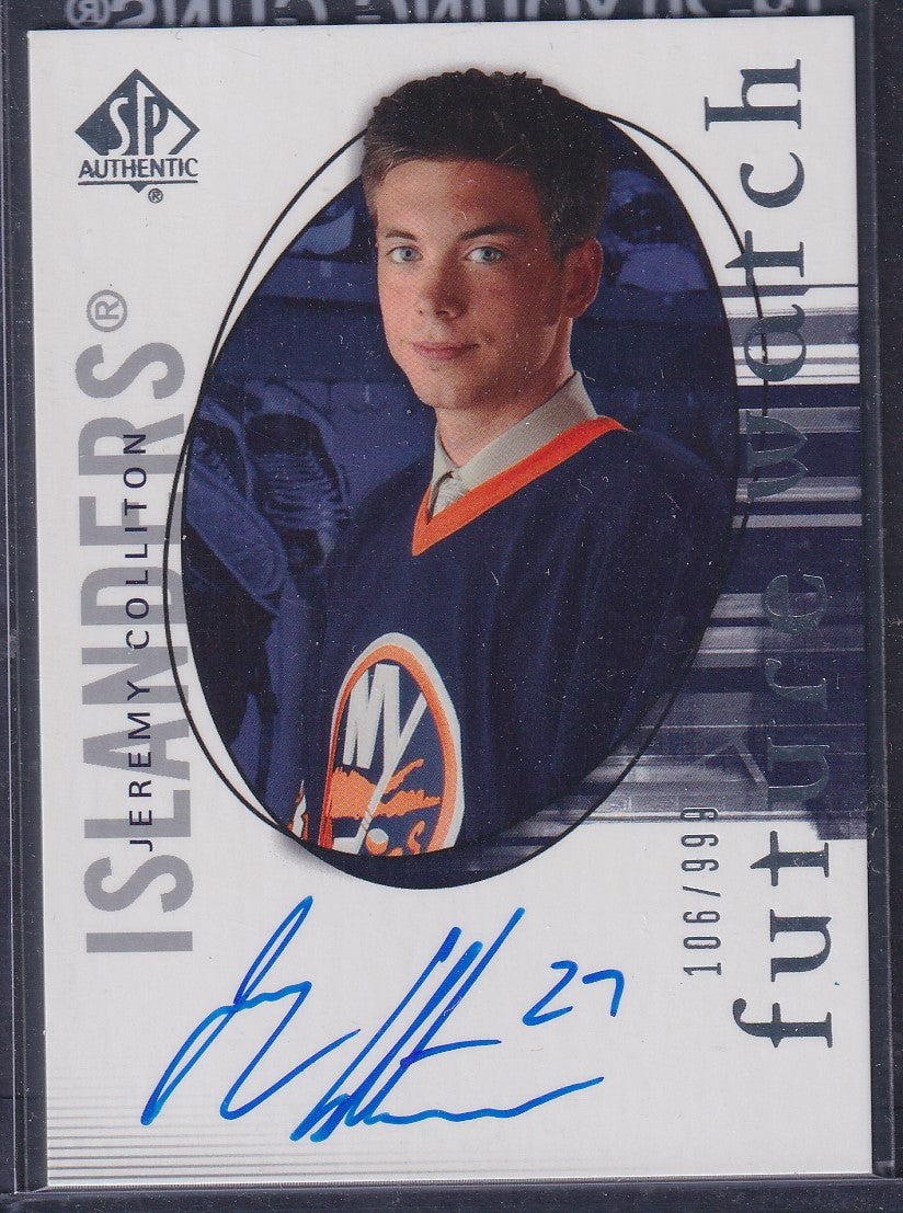 JEREMY COLLITON - 2005 SP Authentic Future Watch Auto #203, /999