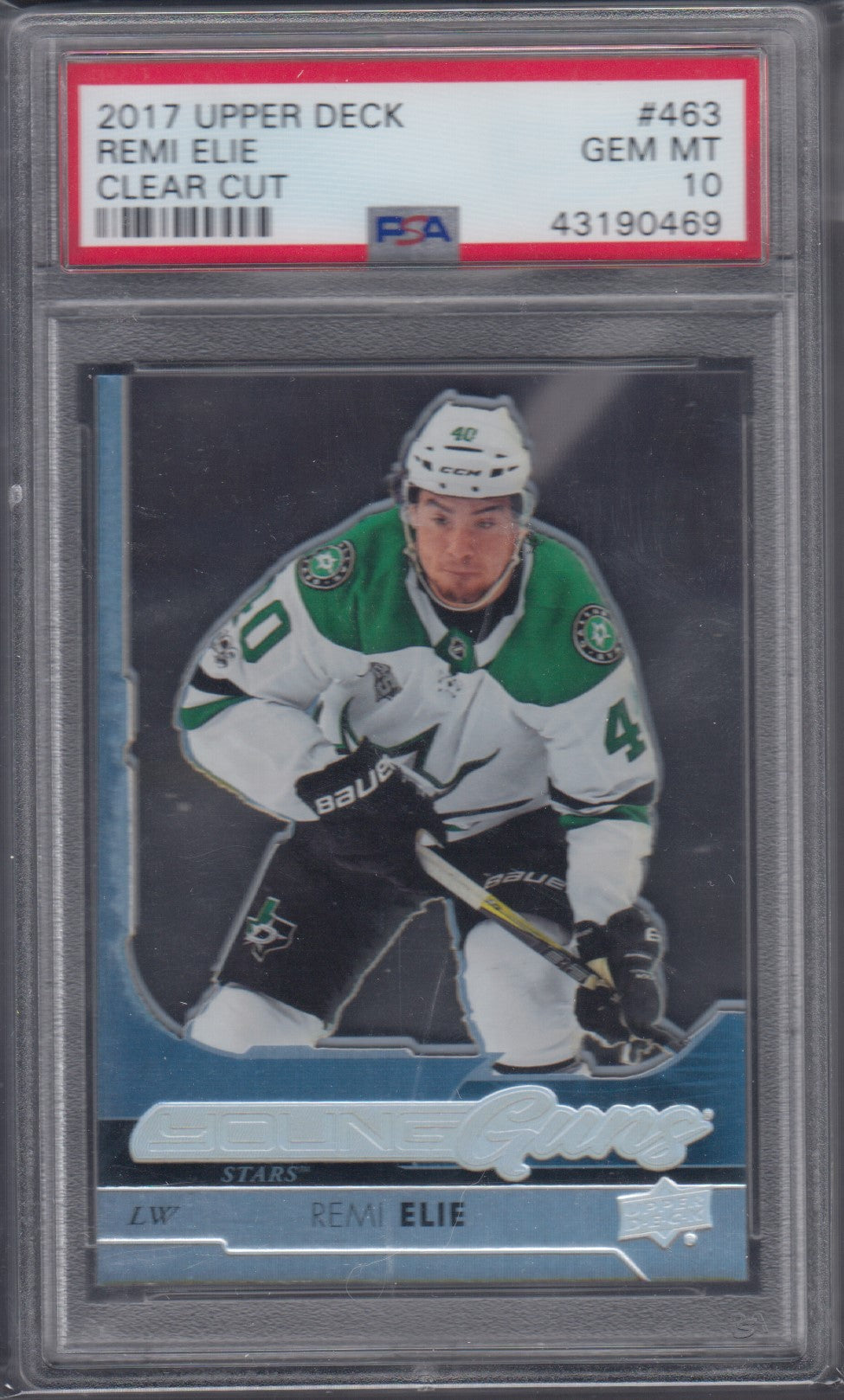 REMI ELIE, 2017 Upper Deck Young Guns CLEAR CUT #463, PSA 10