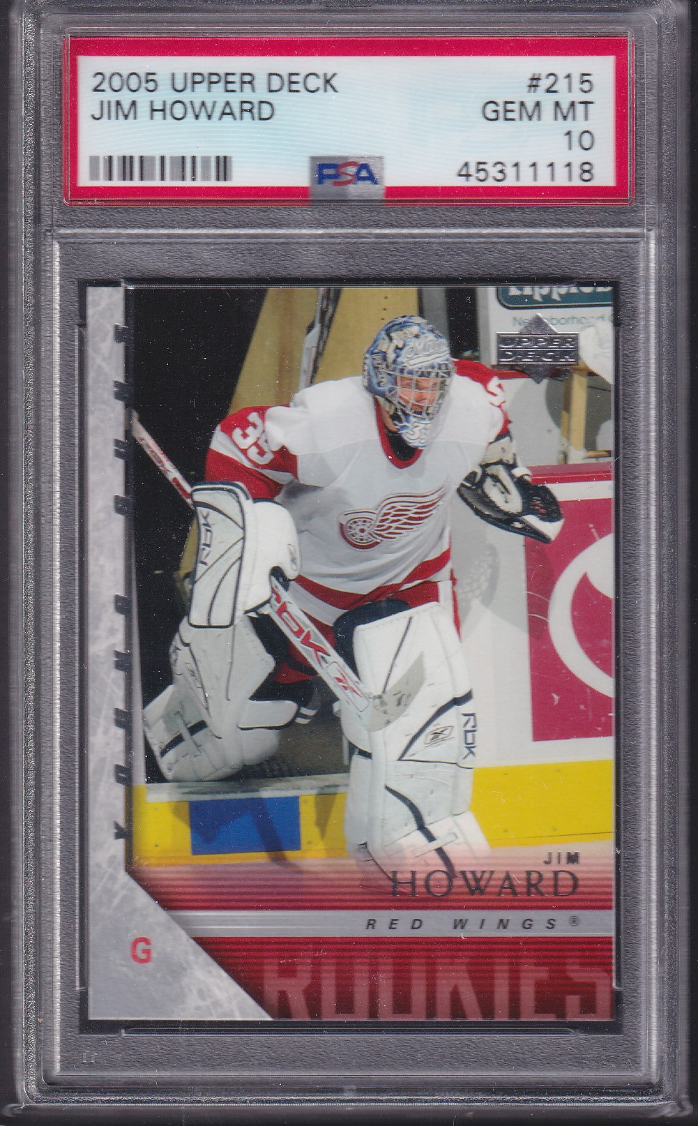 JIM HOWARD, 2005 Upper Deck #215, PSA 10