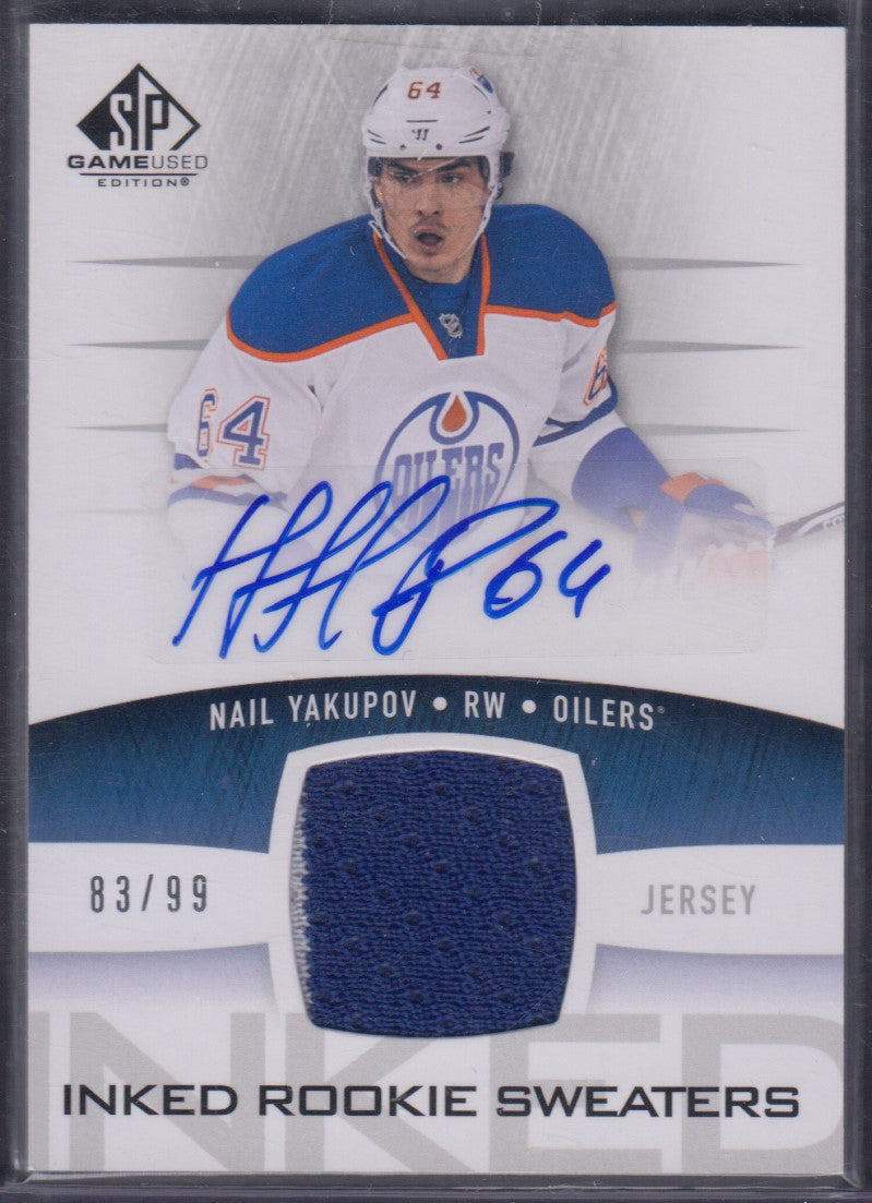 NAIL YAKUPOV, 2013 SP Inked Rookie Sweaters Auto/Patch #IRS-NY, /99