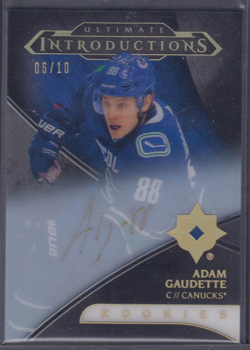 ADAM GAUDETTE, 2018 Ultimate Introductions Auto #UI-83, /10